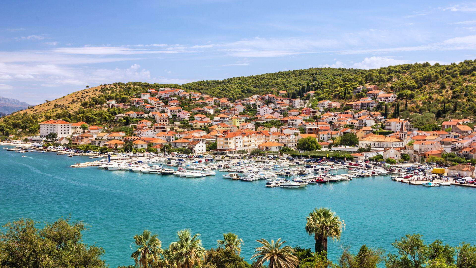 Panorama Blick auf Trogir, Kroatien