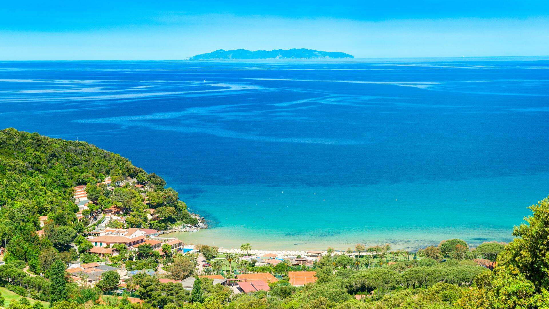 View of the Island of Elba